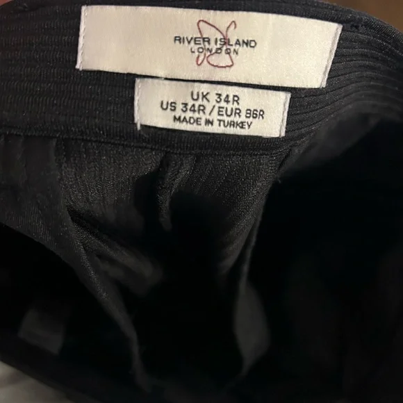 River Island London Black Plisse Smart Trousers NWOT - Picture 5 of 5